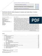 Machining Induced Surface Integrity in Titanium and Nickel Alloys A Review PDF