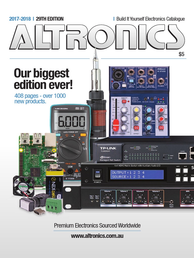 Altronics 2017-18 Electronics Catalogue, PDF, Electricity