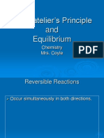 Le Chatelier's Principle and Equilibrium: Chemistry Mrs. Coyle