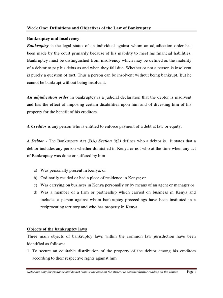 317110278-Bankruptcy-Notes-Week-One-to-Four-2-1.pdf | Bankruptcy ...