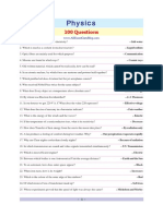 100 Physics Questions English