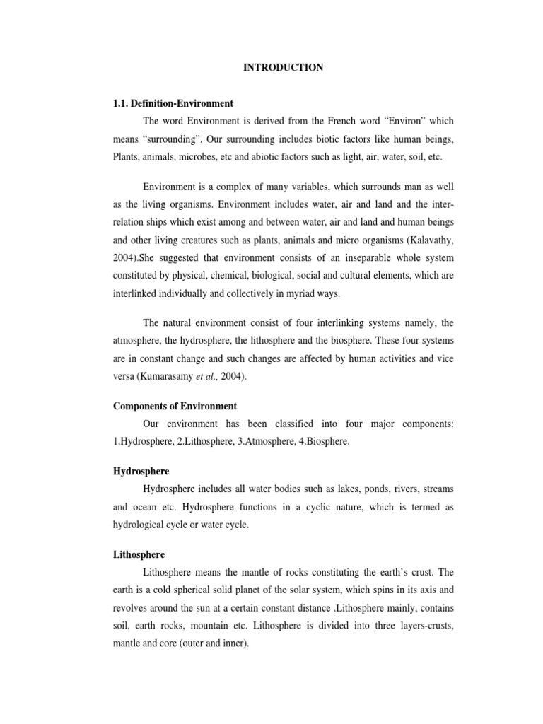 Definition Environment PDF | PDF | Urbanization | Natural Environment