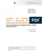 Sistemas de Reconocimiento Facial y Realidad Aumentada para Dispositivos Móviles Juan Vicente Martínez Pérez