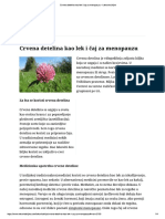 Crvena Detelina Kao Lek I Čaj Za Menopauzu - Lekovite Biljke PDF
