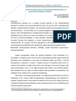 Comparative Theoretical Approaches of Developmental Disorders To Normal and Disabled Children