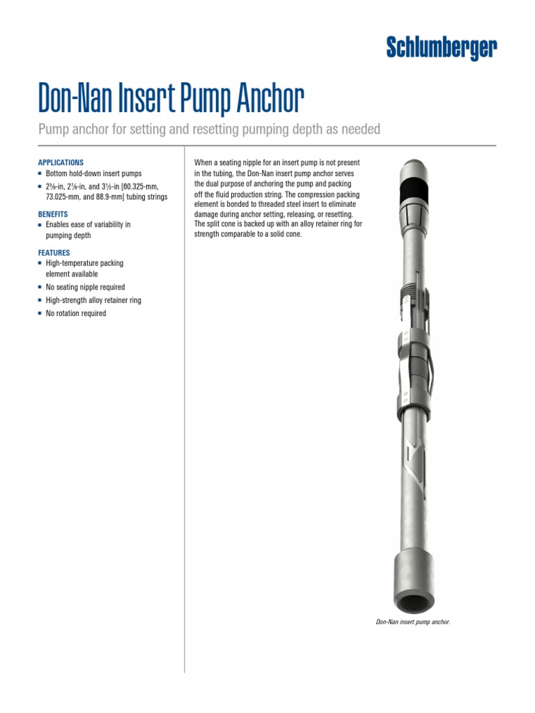 Insert Pump Anchor Ps PDF Anchor Pump