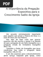 A Importância Da Pregação Expositiva Para o Crescimento