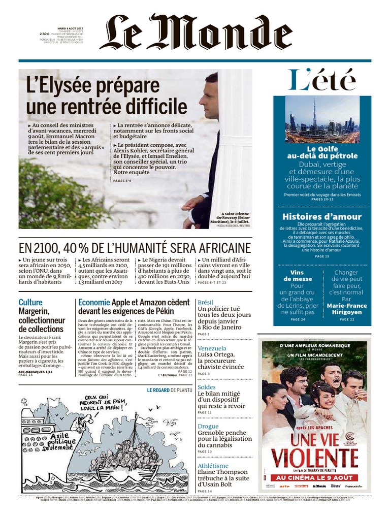 Journal LE MONDE Du Mardi 8 Aout 2017 PDF Nicolás Maduro Rio de Janeiro milf 768x1024 Foto Journal LE MONDE Du Mardi 8 Aout 2017 PDF Nicolás Maduro Rio de Janeiro Foto