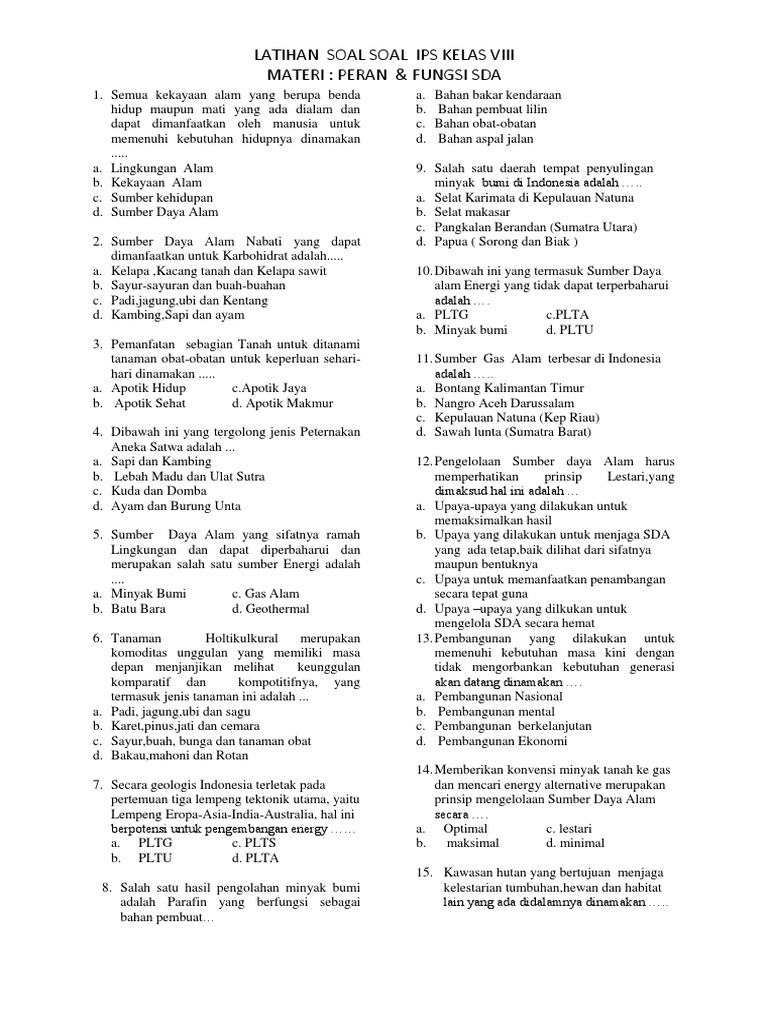 Latihan Soal Kls 8 Materi 1 Prakarya Smp Tp 2016 Smt2