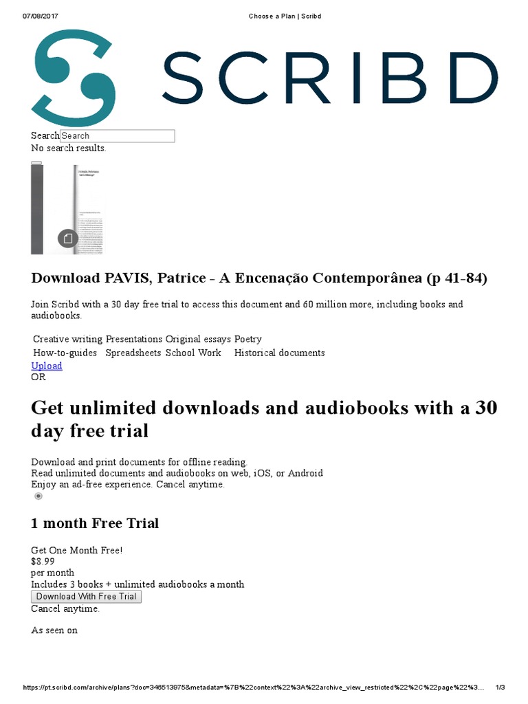 Choose A Plan - Scribd | PDF | Art | Computers