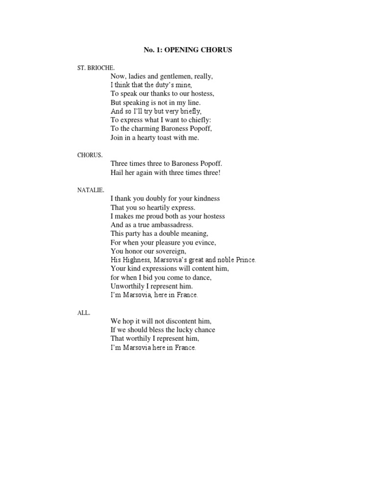 Merry Widow, The - Lyrics | PDF | Leisure