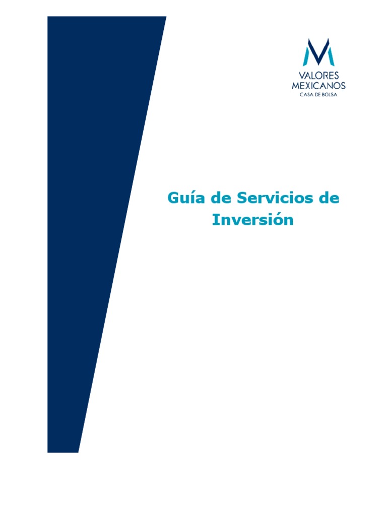 Valmex Guia de Servicios de Inversion | PDF | Bolsa | Business