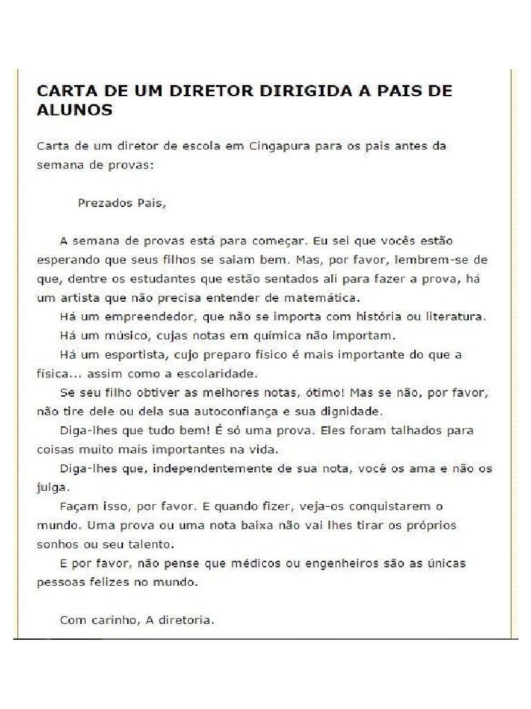 Carta de Diretor de Escola em Cingapura PDF