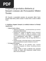 3.proprietăţile Comune Şi Distincte Ale Persoanelor Sfintei Treimi