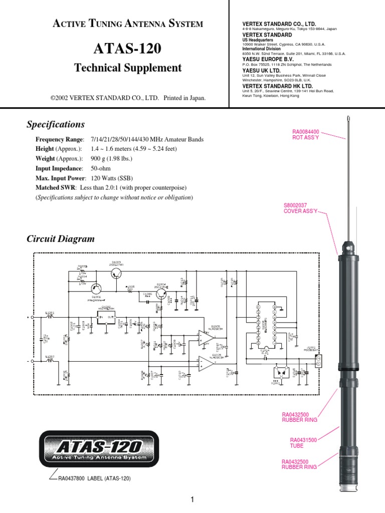 Yaesu ATAS-120 アンテナ Yaesu ATAS-120A Multi-Band Motorized screwdriver Antenna 7