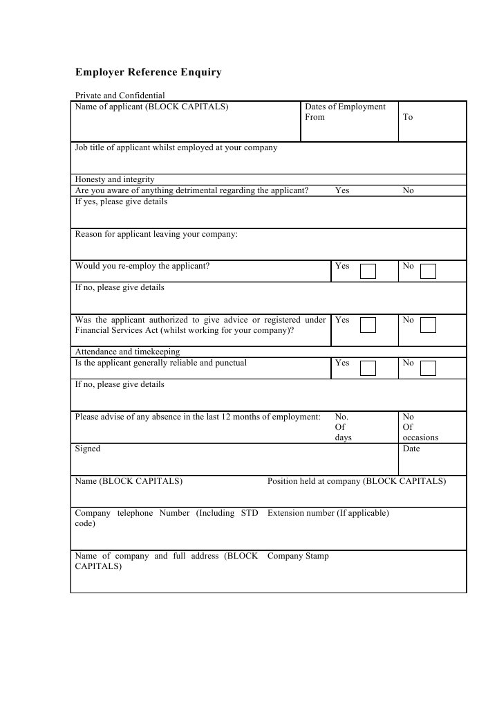 Employer Reference | PDF | Business