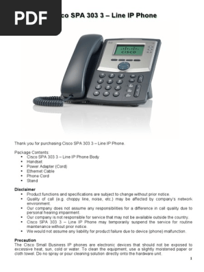 Cisco Spa 303 3 Line Ip Phone Installation And Setting Up