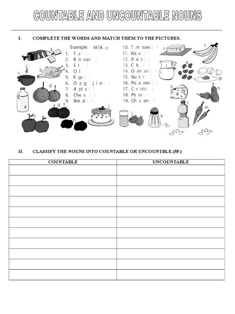 Countable and Uncountable Nouns | PDF | Semantics | Mathematical Logic