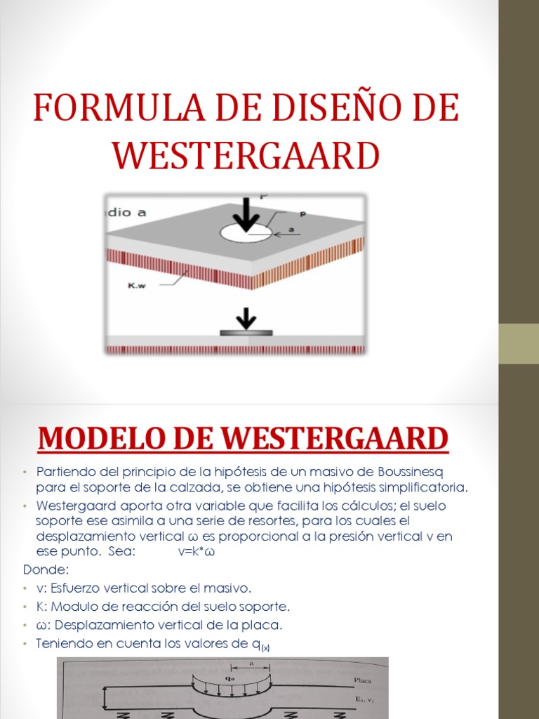 Diseño de Pavimentos: Fórmula de Westergaard | PDF | Ingeniería ...