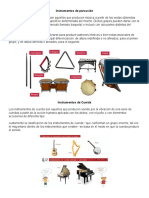 Instrumentos de Percusión Viente y Cuerda TC