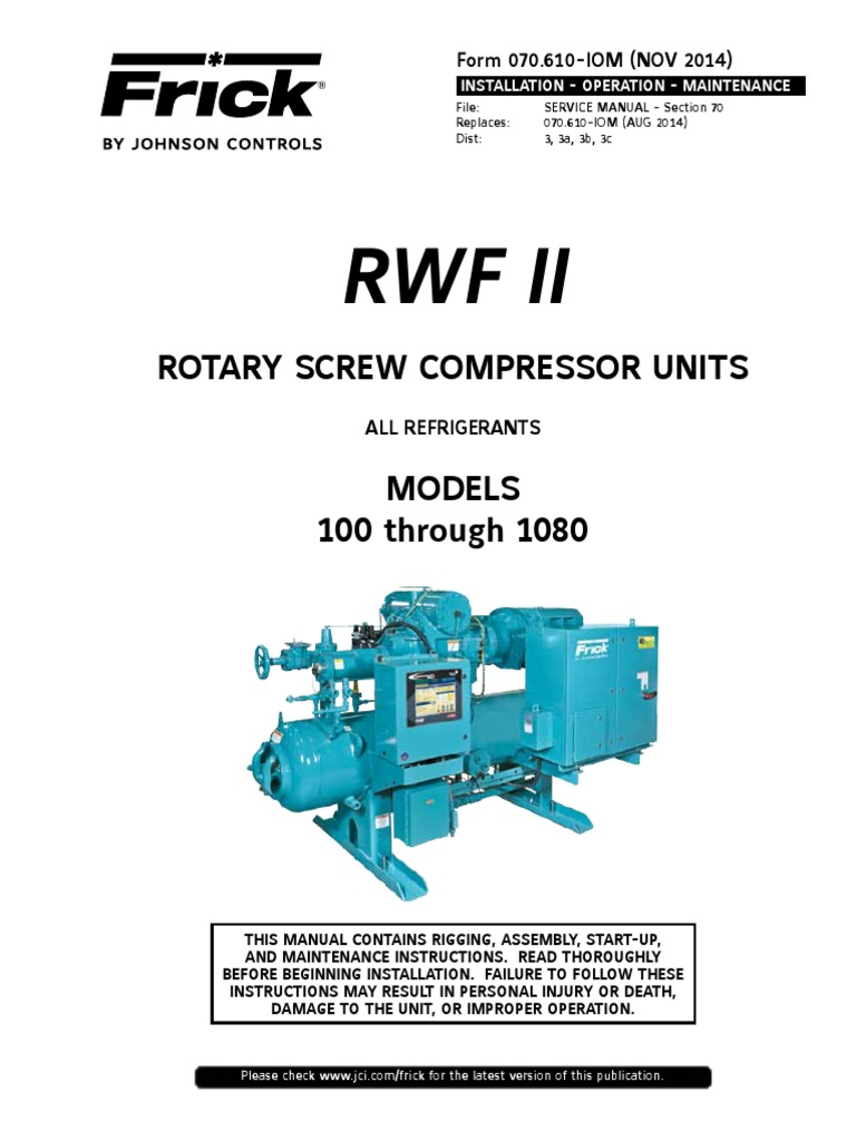 BE_spec_frick_rwf_II.pdf | Pump | Valve