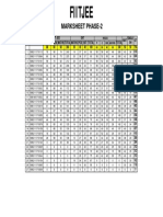 FIITJEE MARKSHEET PHASE-2