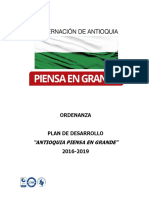 ORDENANZA PLAN DE DESARROLLO DE ANTIOQUIA 2016-2019 - FirmaEscaneada PDF