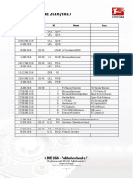 SEASON SCHEDULE 2016/2017 Bundesliga: Date Kick-Off MD Home Away