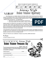 Literacy Night - Pirate Theme Oct 2017 - Student Volunteer Permission Slip PDF