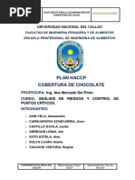 Plan Haccp de Cobertura de Chocolate