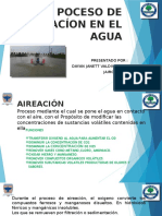 Poceso de Aireacíon en El Agua