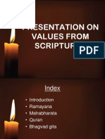 Presentation On Values From Scriptures