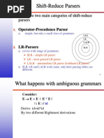 There Are Two Main Categories of Shift-Reduce Parsers