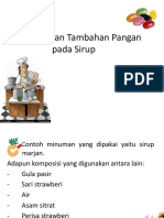 Analisis Bahan Tambahan Pangan pada Sirup dengan Kromatografi Kertas dan pH Meter