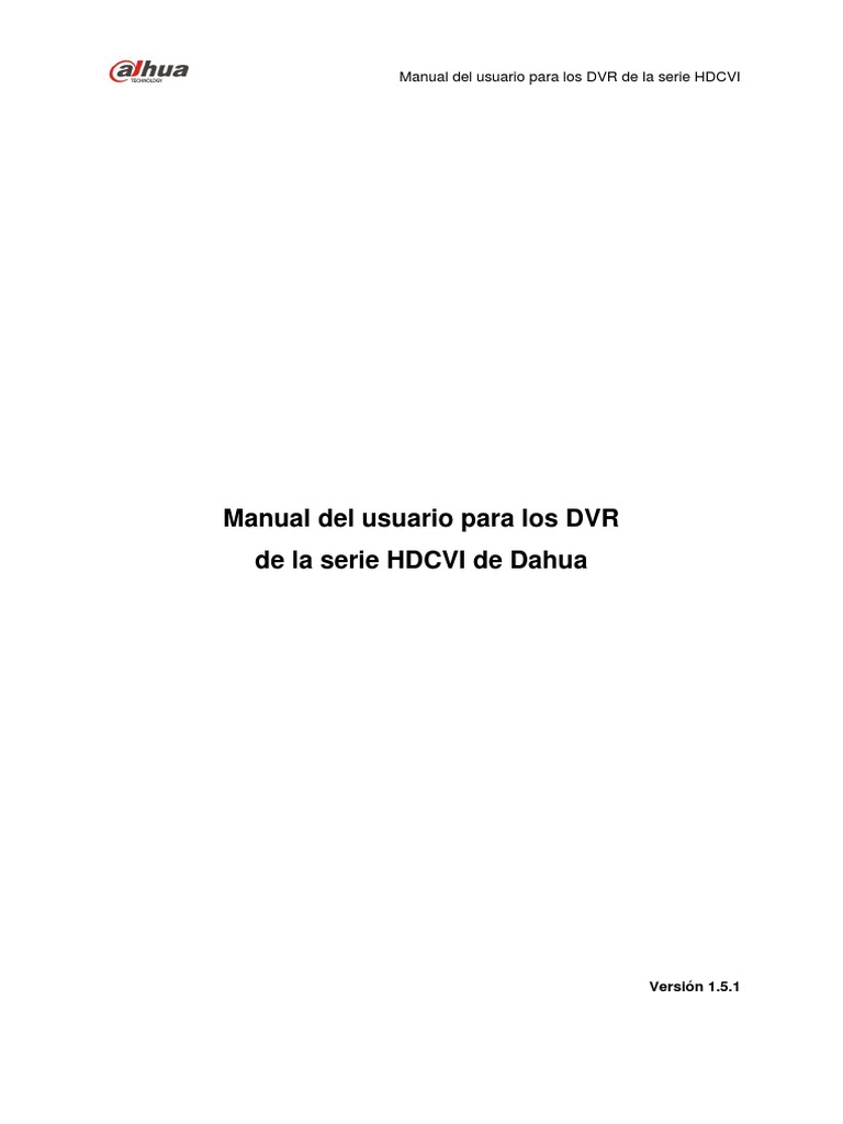 Manual DVR Dahua Hcvr4104 PDF Hdmi Vídeo
