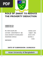 Assignment (Role of Zakat Ruduce The Proverty)