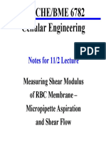 ME/CHE/BME 6782 Cellular Engineering: Notes For 11/2 Lecture