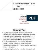 Tips For Preparing CV and Interviev