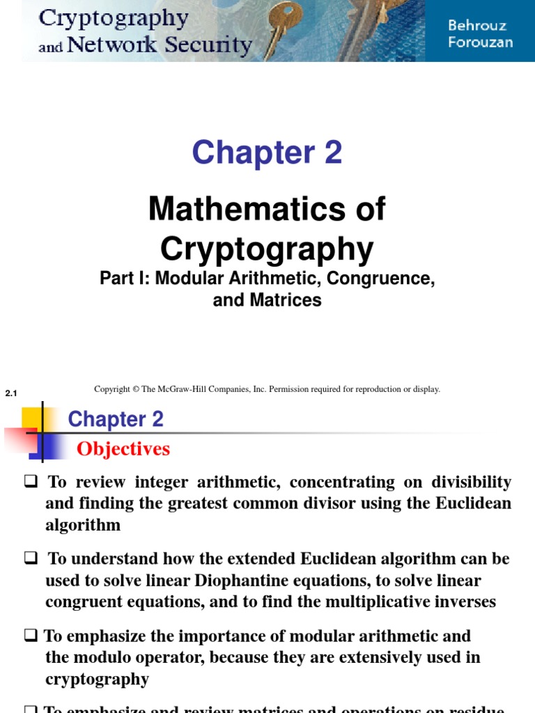 Mathematics of Cryptography: Part I: Modular Arithmetic, Congruence ...