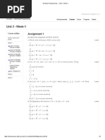 Nonlinear Programming - Unit 2 - Week-1