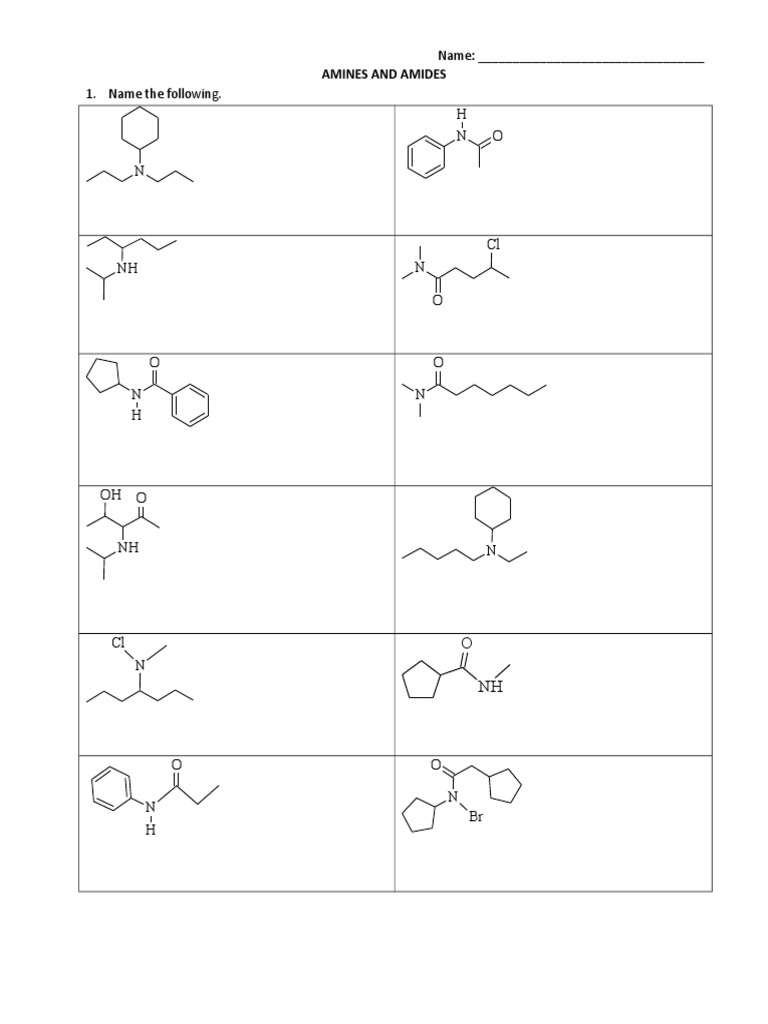 Amines and Amides | PDF