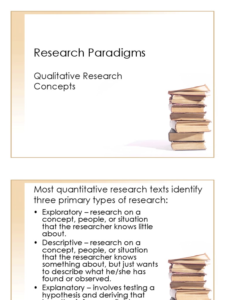 Research Paradigms | PDF | Qualitative Research | Quantitative Research