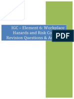 IGC - Element 6: Workplace Hazards and Risk Control - Revision Questions & Answers