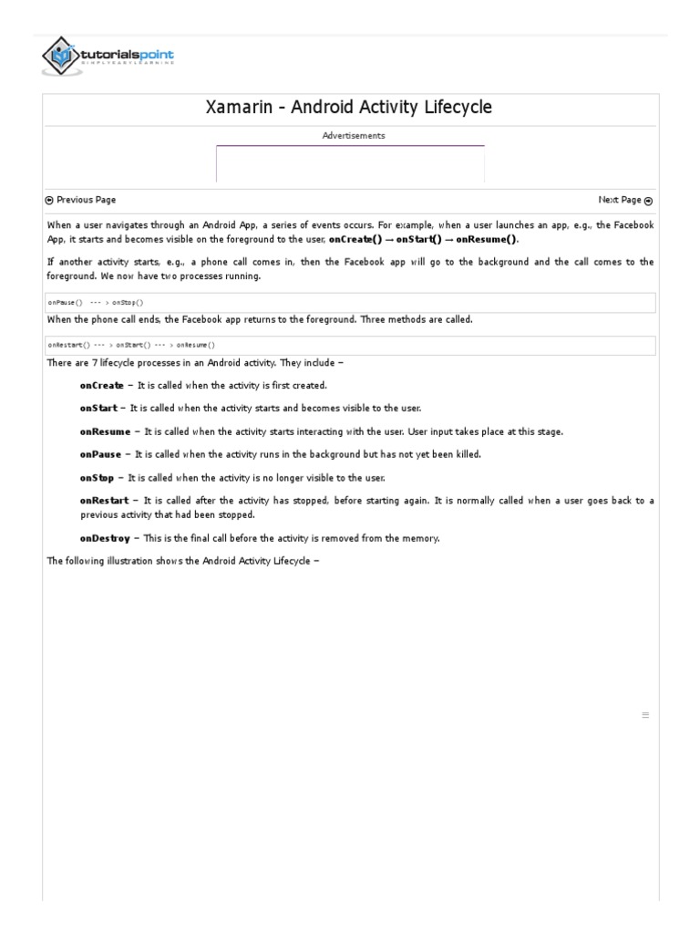 Xamarin Android Activity Lifecycle PDF