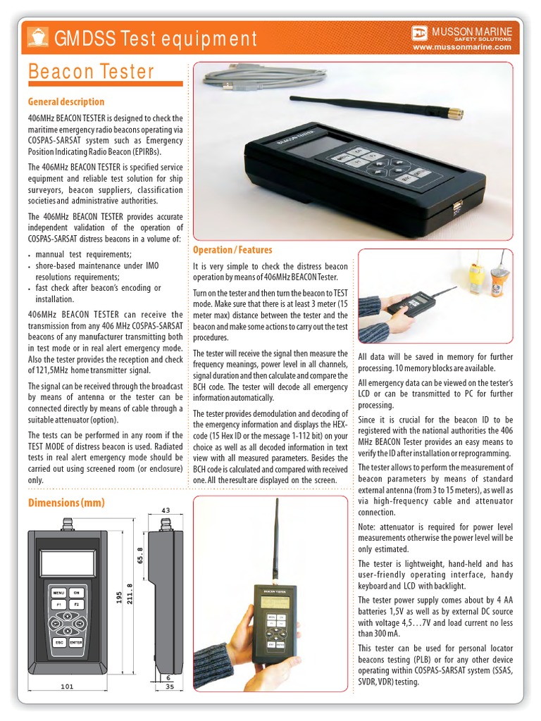 406MHz Beacon Tester Overview | PDF | Computer Engineering | Electronics