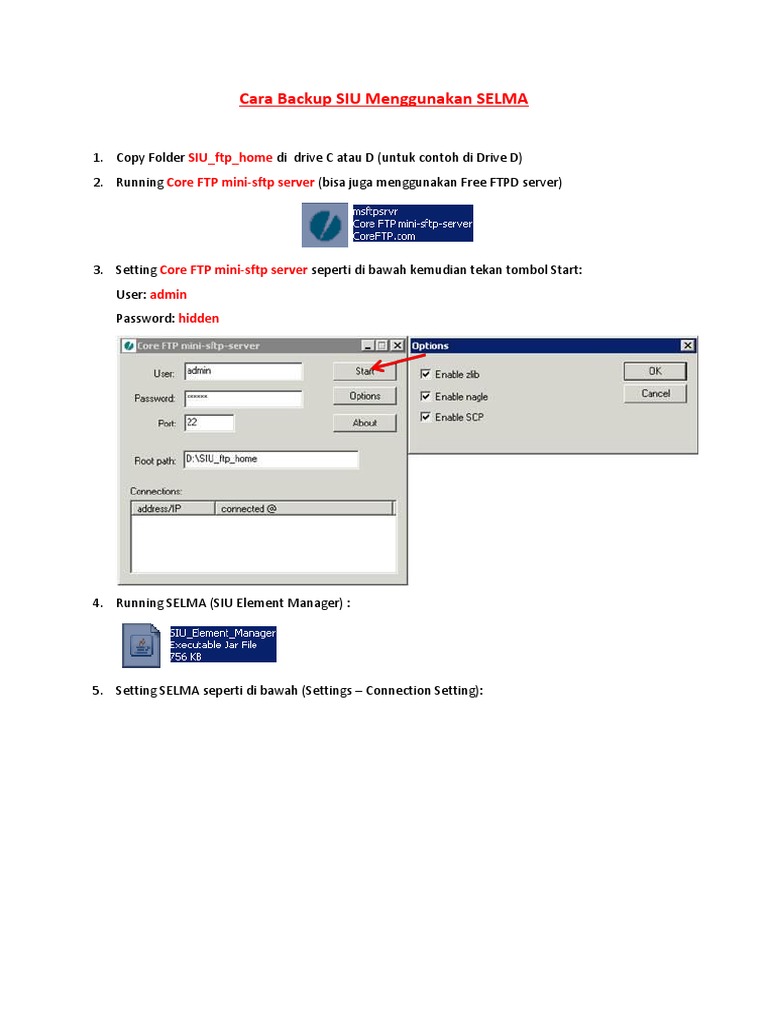 Backup SIU dengan Core FTP SFTP | PDF | Komputer