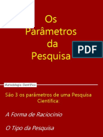 Parâmetros da Pesquisa Científica