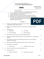 Elective - I: Non-Conventional Energy Sources: B.E. (Power Engineering) Eighth Semester