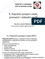 Poprečni Presjeci Ceste, Prometni I Slobodni Profil