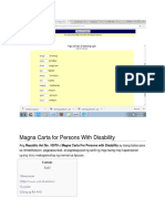 Magna Carta For Persons With Disabilityz
